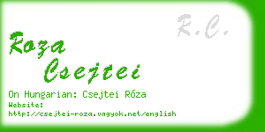 roza csejtei business card